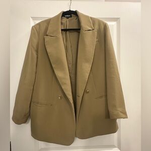 Express Tan Blazer with Black Trim